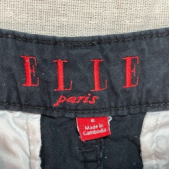 ELLE | Black Chino Shorts | Size 6 - Picture 7 of 8